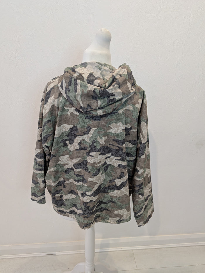 Made in Italy Camouflage Hooded Jacket One Size