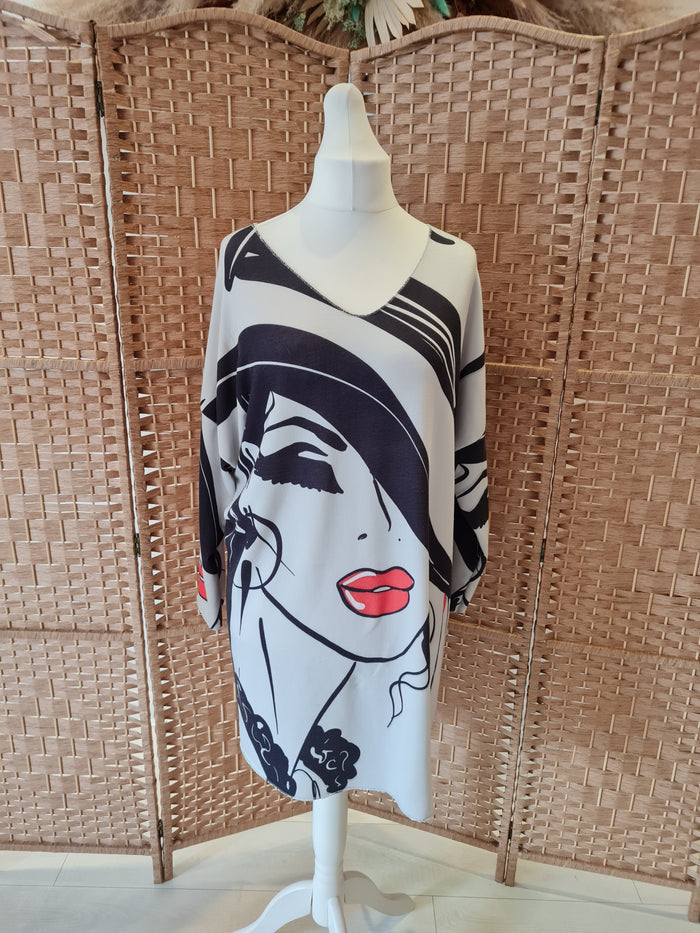 Made in Italy Face dress
