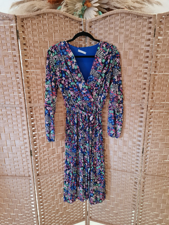 Made In Italy Floral Pleat Maxi Size 8