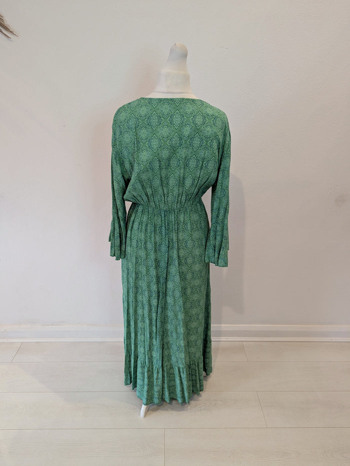 Made in Italy Green Printed Dress M