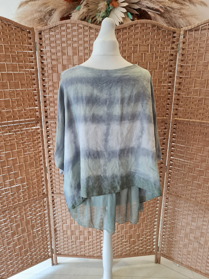 Made in Italy Grey overlay top L