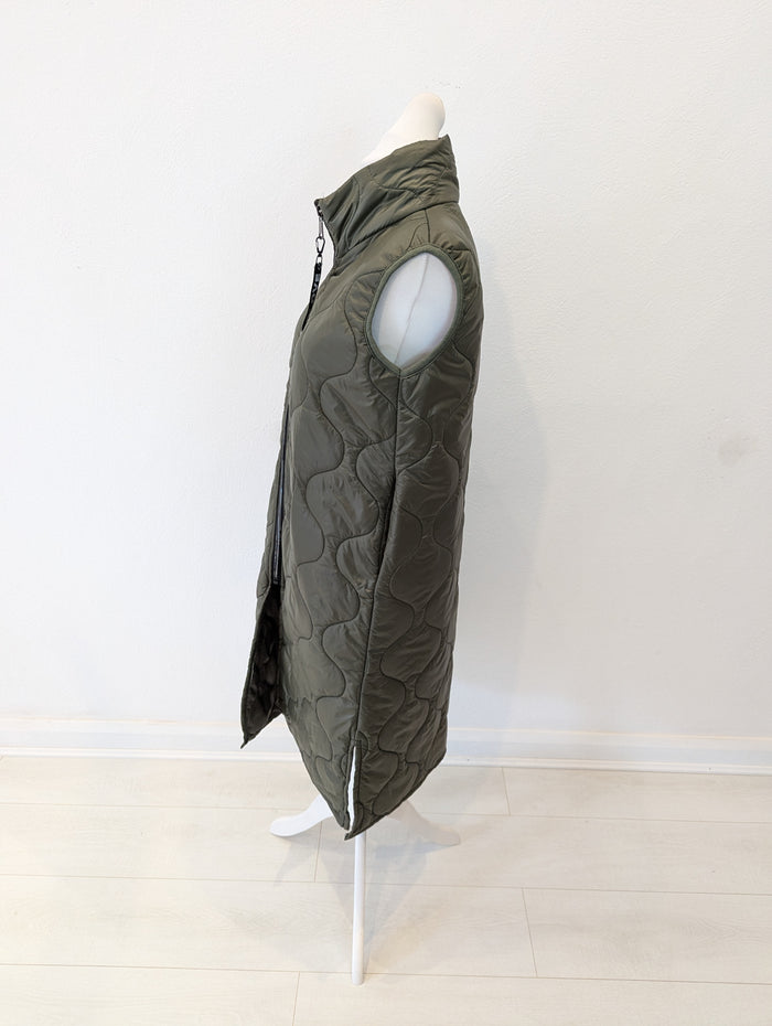 Made in Italy Khaki Long Gilet M\L