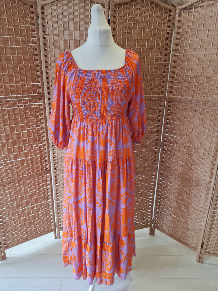 Made in Italy Orange/Purple Maxi Size Medium