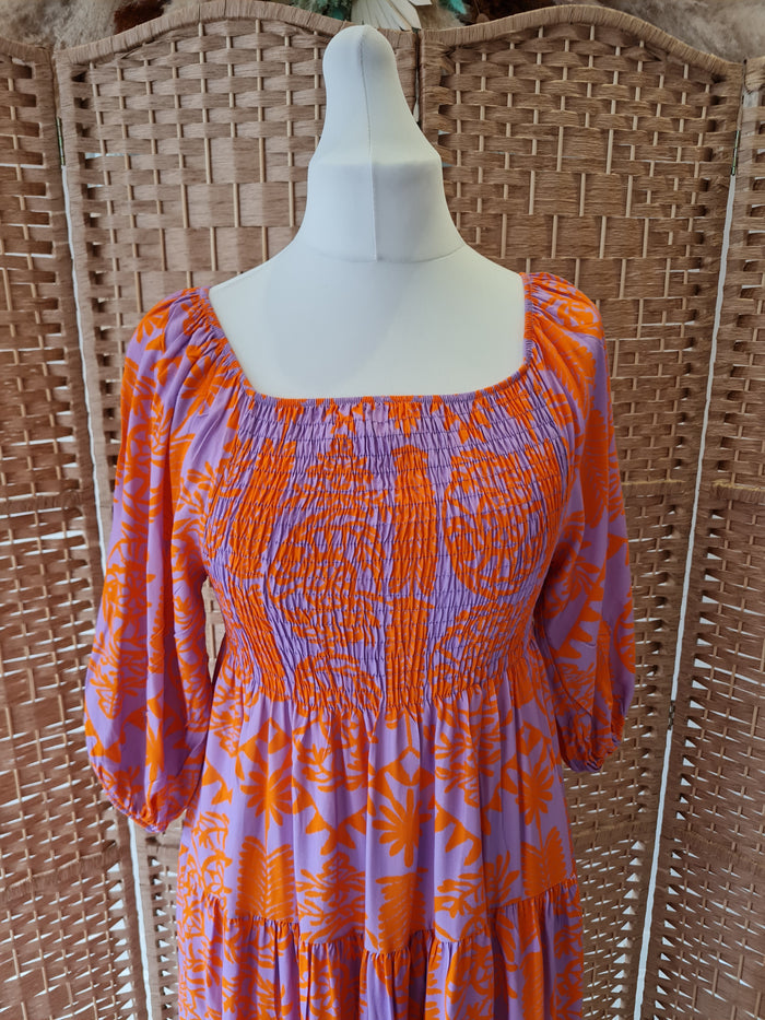 Made in Italy Orange/Purple Maxi Size Medium