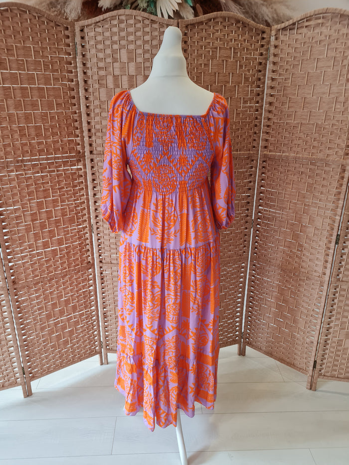 Made in Italy Orange/Purple Maxi Size Medium