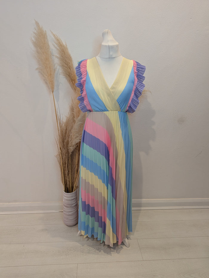 Made in Italy Pastel Stripe Maxi NWT