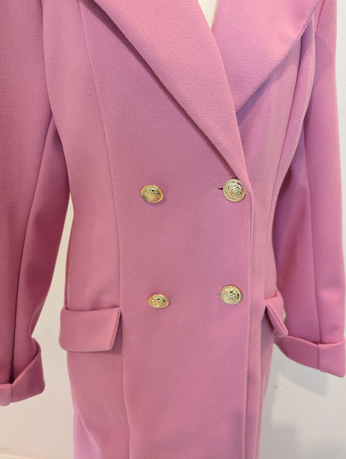 Made In Italy Pink Long Coat S NWT