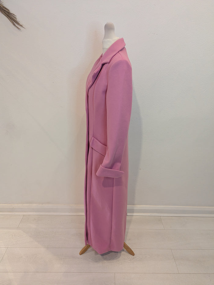 Made In Italy Pink Long Coat S NWT