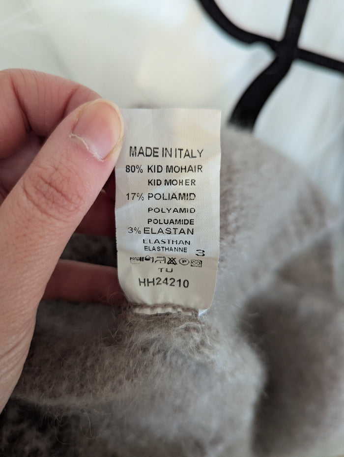 Made in Italy Taupe Mohair Vest S/M