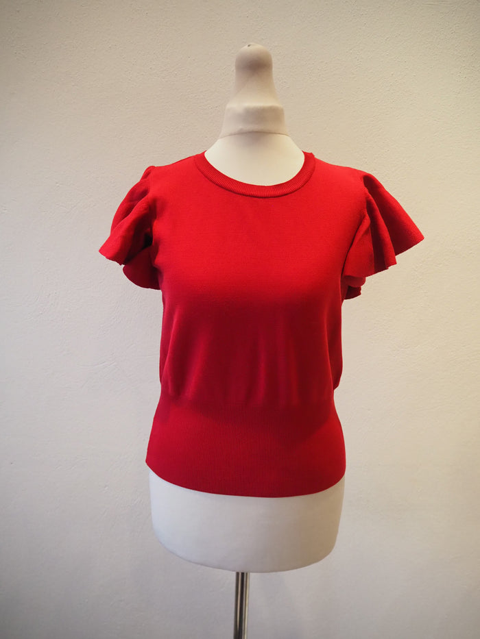 Mango Cerise cropped Jumper M