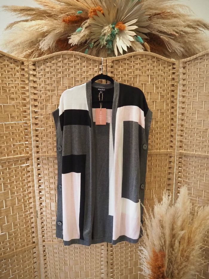 Marble Grey Stripe Gillet M
