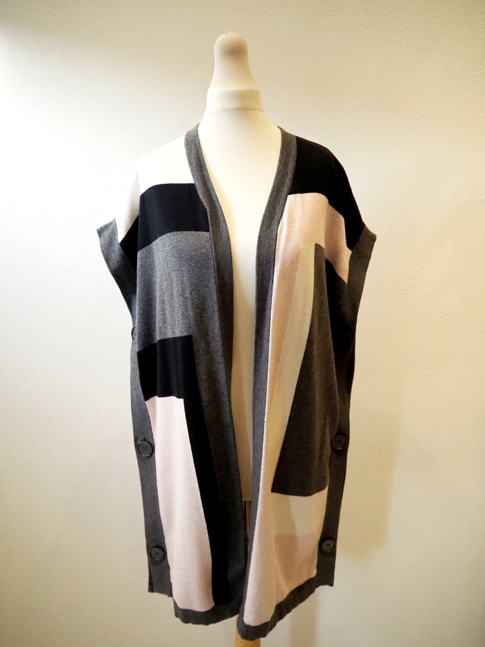 Marble Grey Stripe Gillet M
