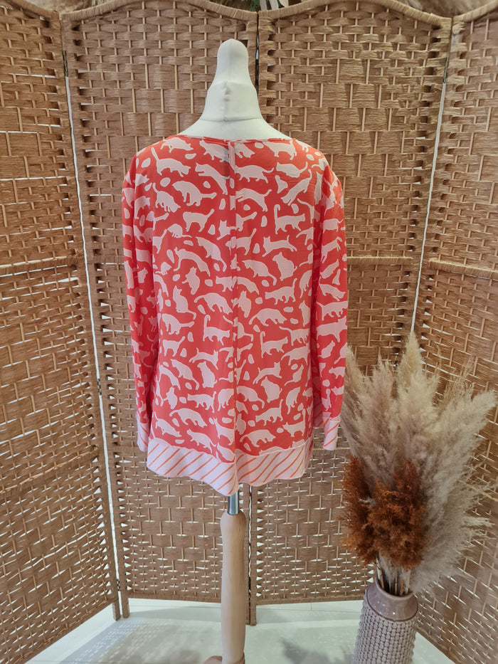 Marc Cain Orange Cat top M