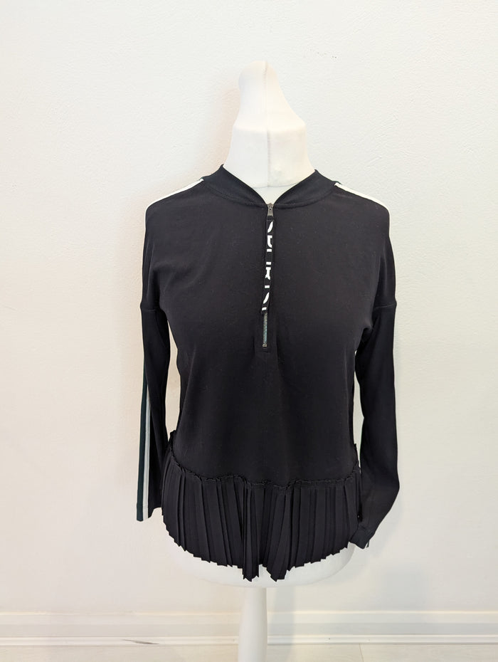 Marc Cain Sports Pleated Half Zip Jersey Size 12/14 RRP £299