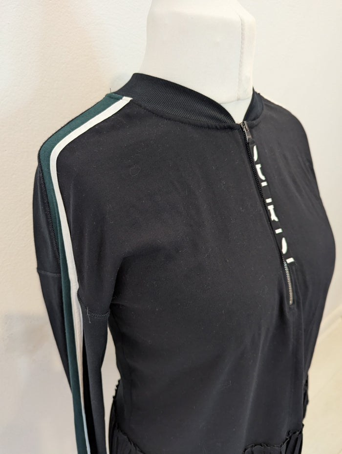 Marc Cain Sports Pleated Half Zip Jersey Size 12/14 RRP £299