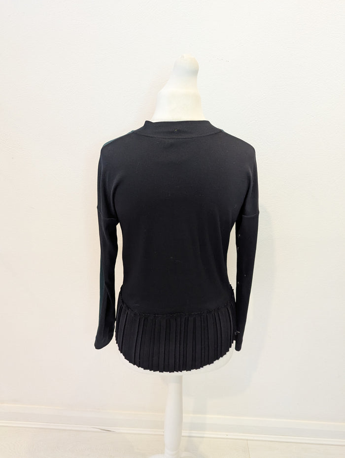 Marc Cain Sports Pleated Half Zip Jersey Size 12/14 RRP £299