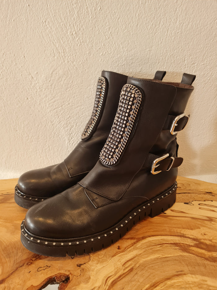 Marco Moreo black embellished boots 3.5