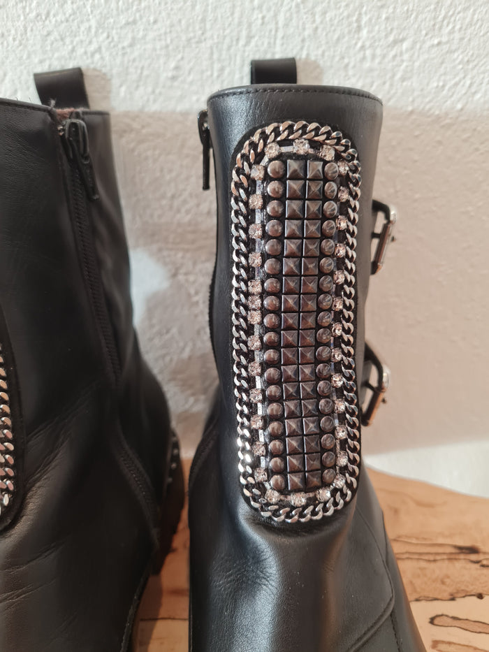 Marco Moreo black embellished boots 3.5