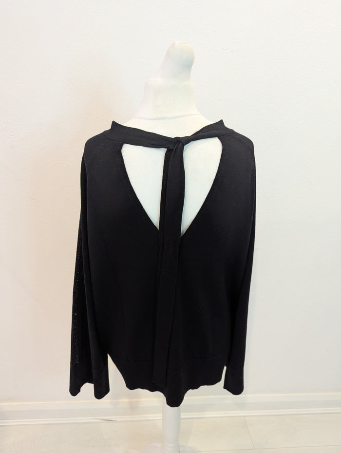 Marella Black tie back Jumper XXL