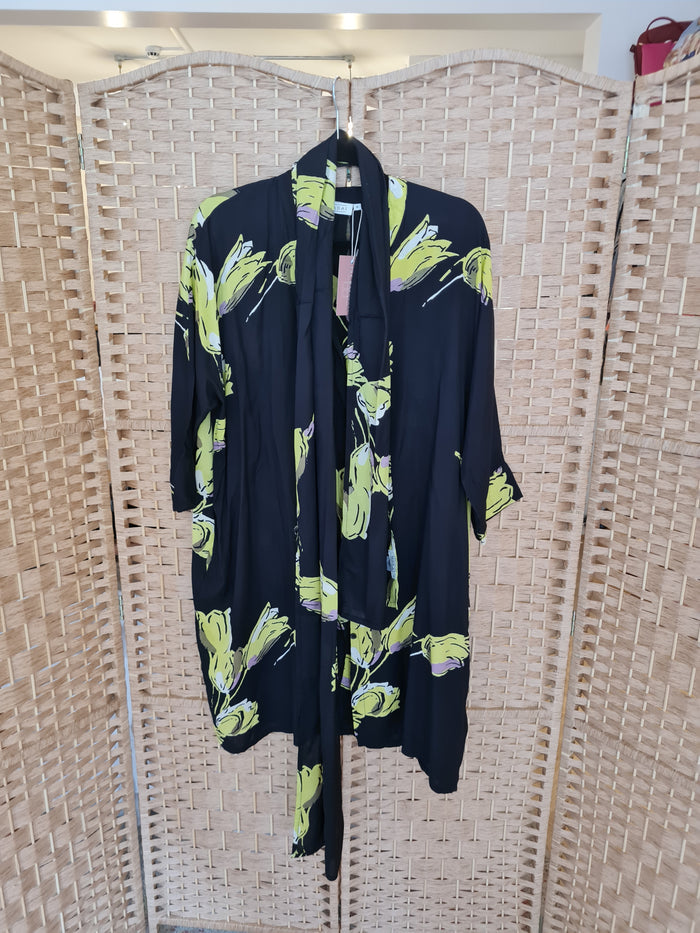 Masai Black Lime Dress & Scarf  S