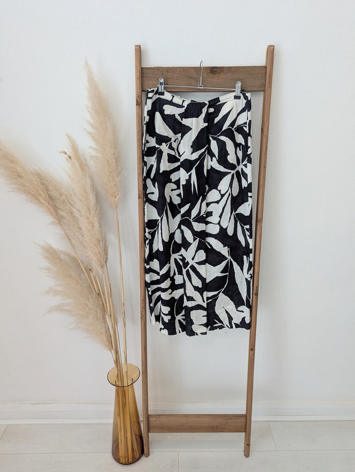 Massimo Dutti Black White Maxi Skirt 10