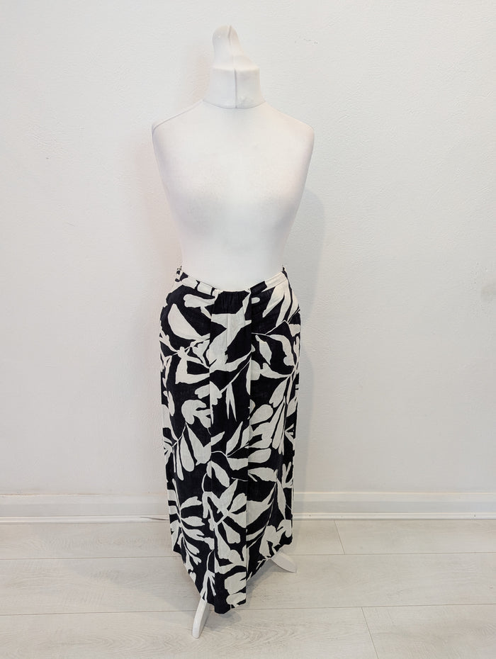 Massimo Dutti Black White Maxi Skirt 10