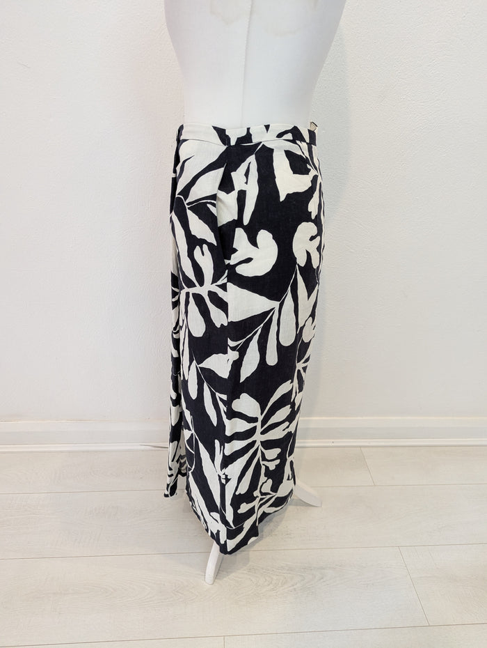 Massimo Dutti Black White Maxi Skirt 10