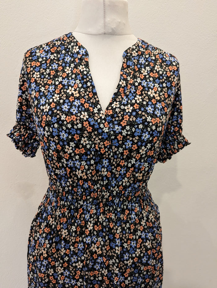 Mauvette Floral Maxi Tea Dress 14 NWT