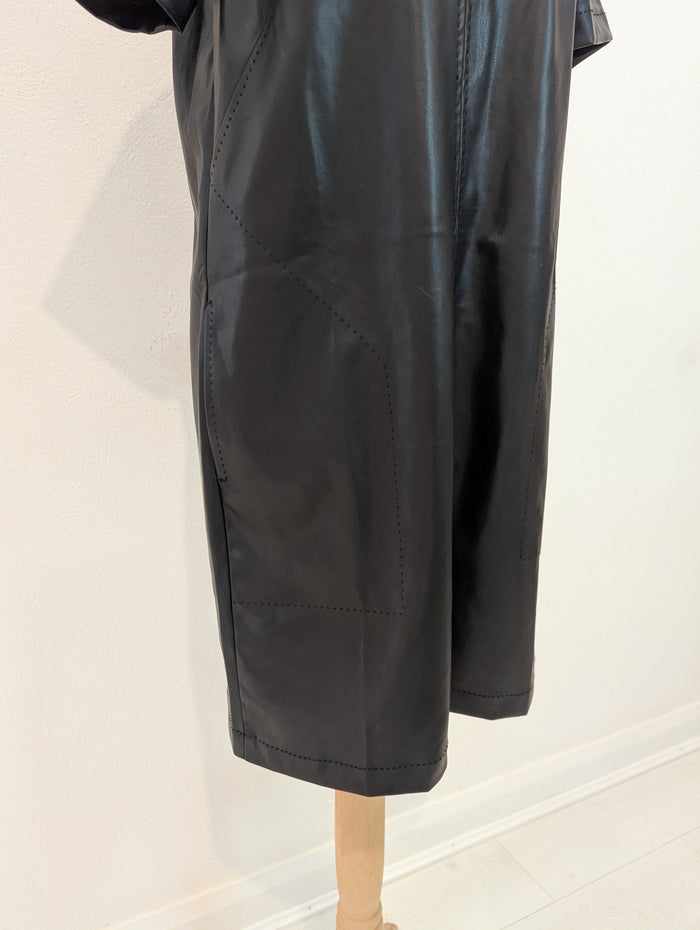 Max Studio Black Faux Leather Dress S