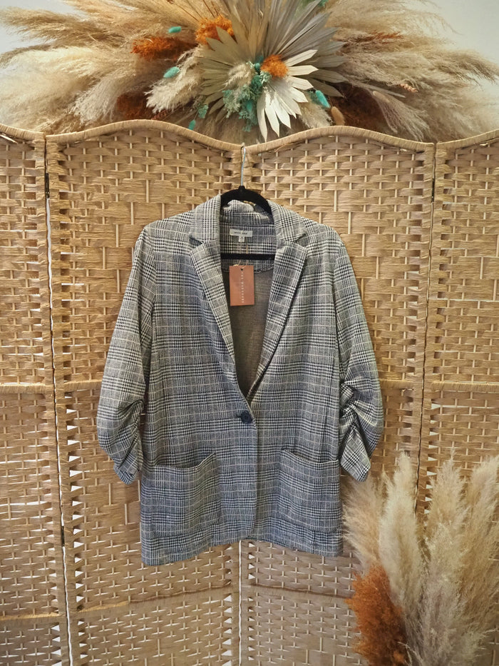 Max Studio Check Blazer Medium