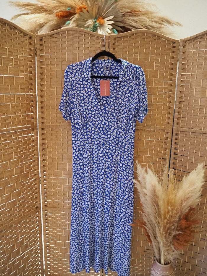 M&Co Blue Floral Maxi 14