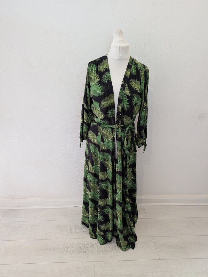 Melissa Odabash Green Palm Cover Up M