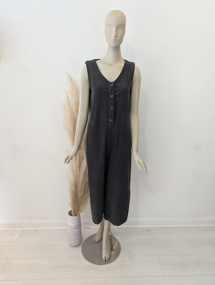 MES SOEURS Charcoal Cord Jumpsuit 0ne Size