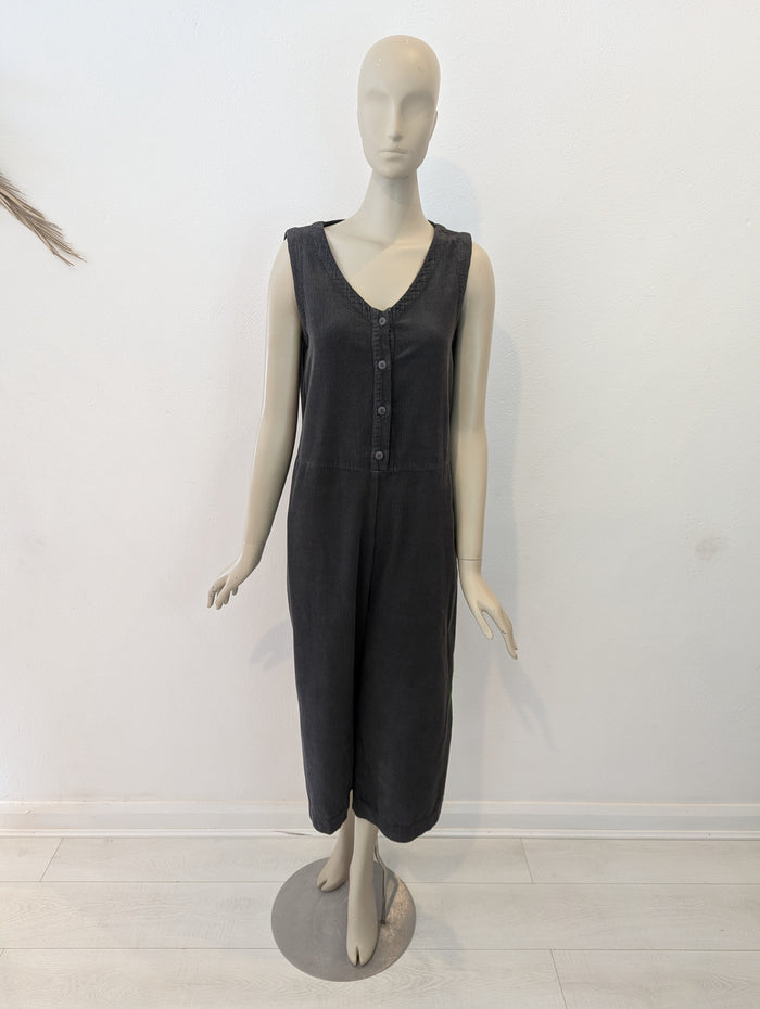 MES SOEURS Charcoal Cord Jumpsuit 0ne Size