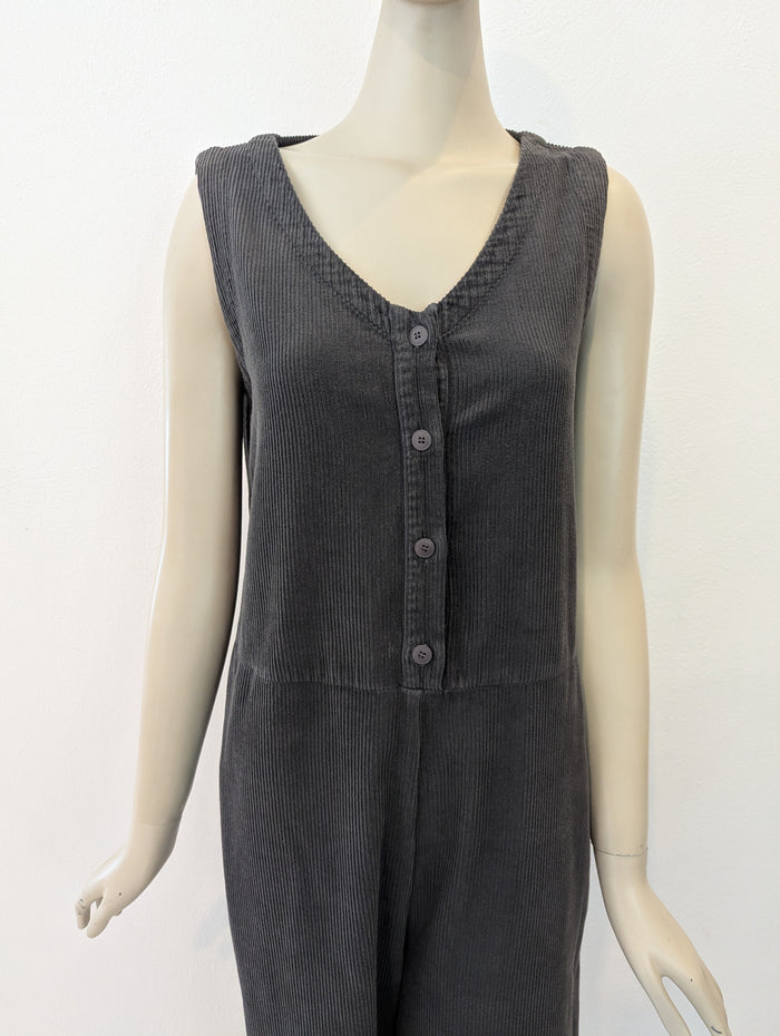 MES SOEURS Charcoal Cord Jumpsuit 0ne Size
