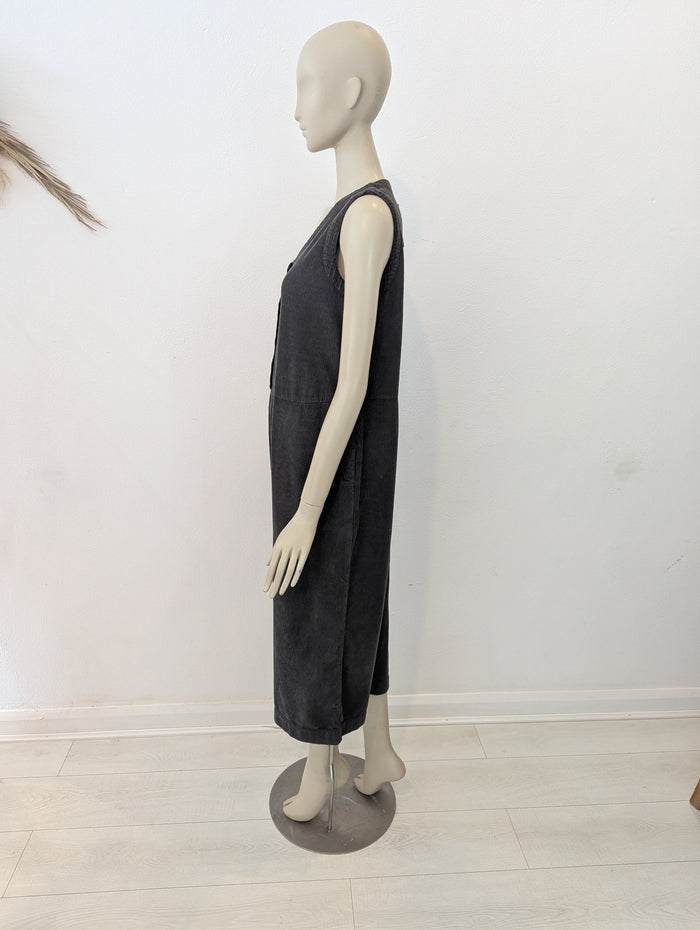MES SOEURS Charcoal Cord Jumpsuit 0ne Size