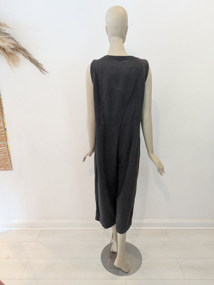 MES SOEURS Charcoal Cord Jumpsuit 0ne Size