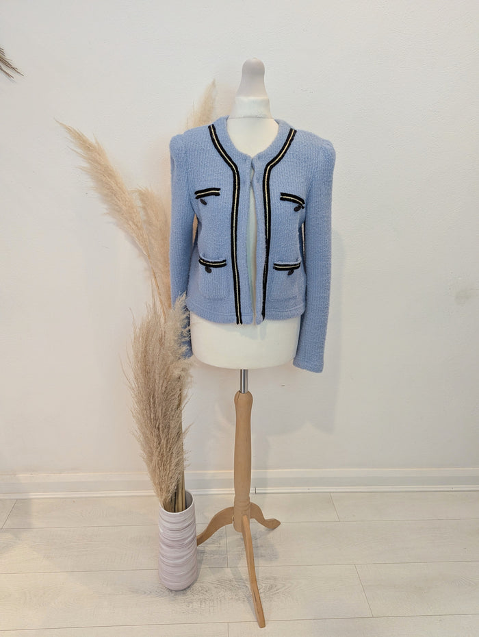 Mexx Blue Embroidery Cardigan XS