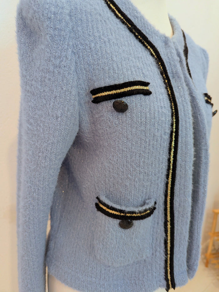 Mexx Blue Embroidery Cardigan XS