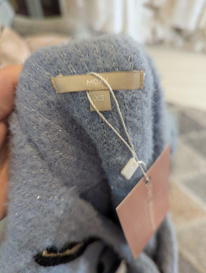 Mexx Blue Embroidery Cardigan XS