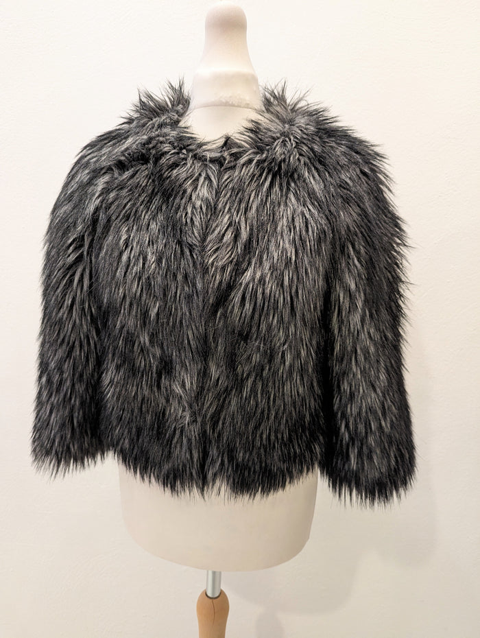 Michael Kors Black/Grey Fur Jacket XS