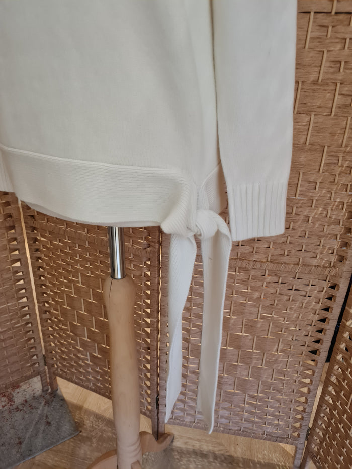 Michael Kors Cream Tie Bottom Jumper Size XXS