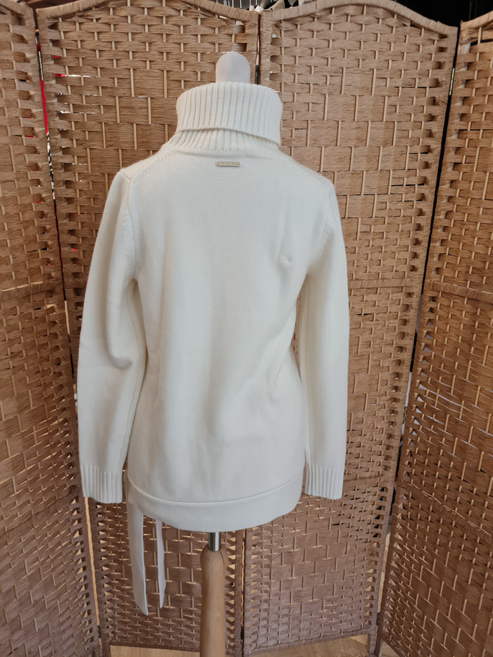 Michael Kors Cream Tie Bottom Jumper Size XXS