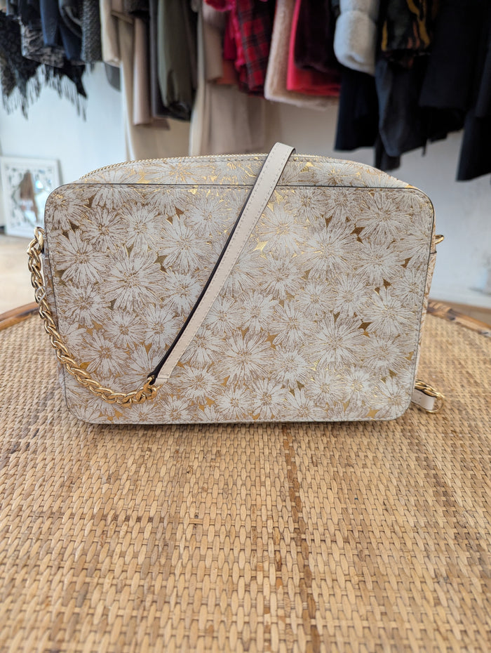 Michael Kors white/gold crossbody