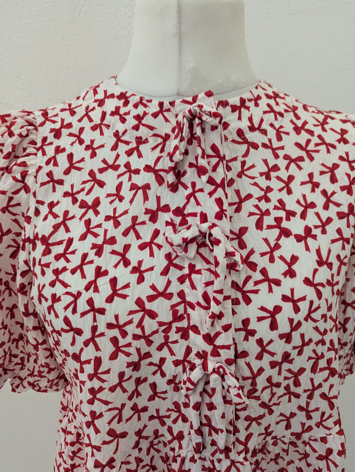 Mint Velvet Bow print blouse M