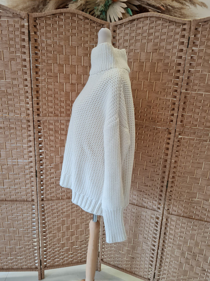 Mint Velvet Cream Knit Jumper Medium