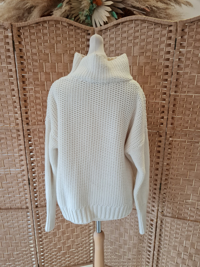 Mint Velvet Cream Knit Jumper Medium