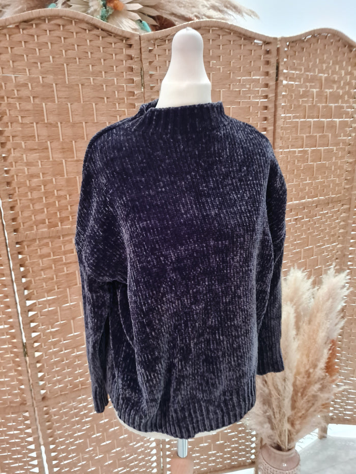 Mint Velvet Grey Chenille Jumper S