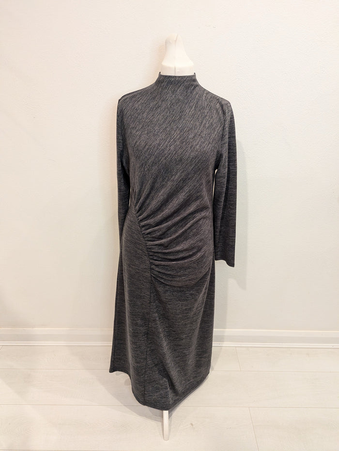 Mint Velvet Grey Ruched Dress XL NWT