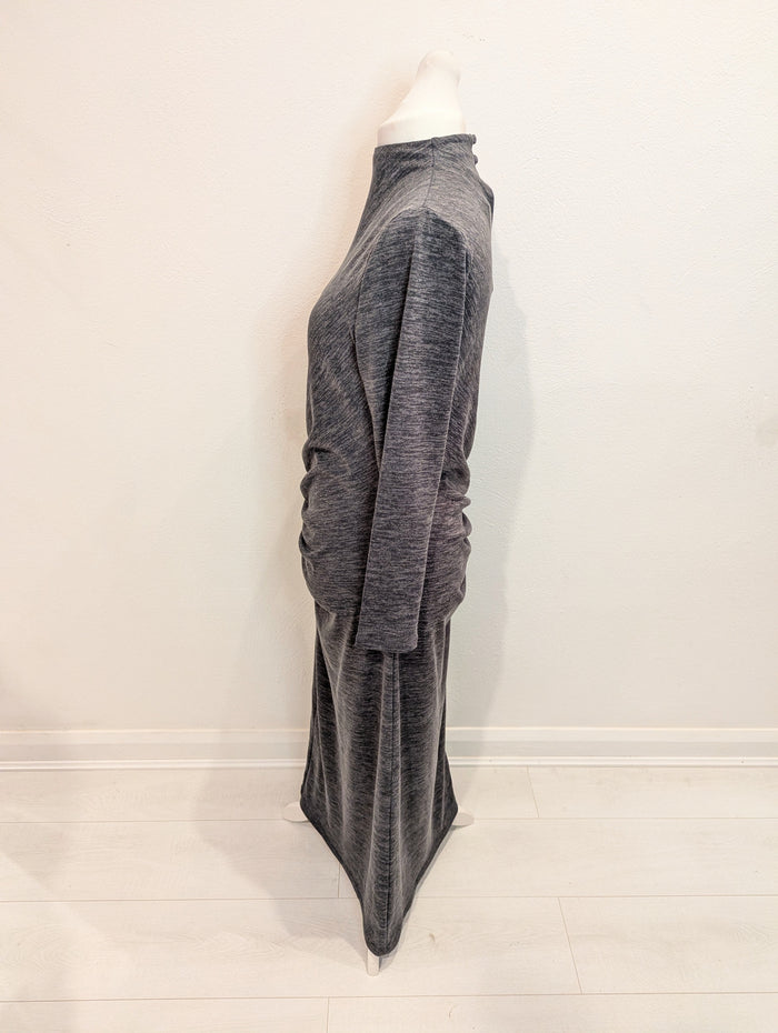 Mint Velvet Grey Ruched Dress XL NWT